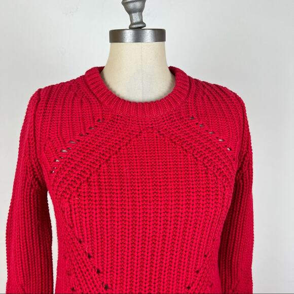 Lucky Brand Red Cable Knit Sweater - Picture 3 of 7